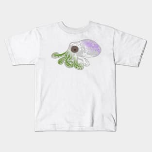 Genderqueer Flag Spotted Octopus Kids T-Shirt